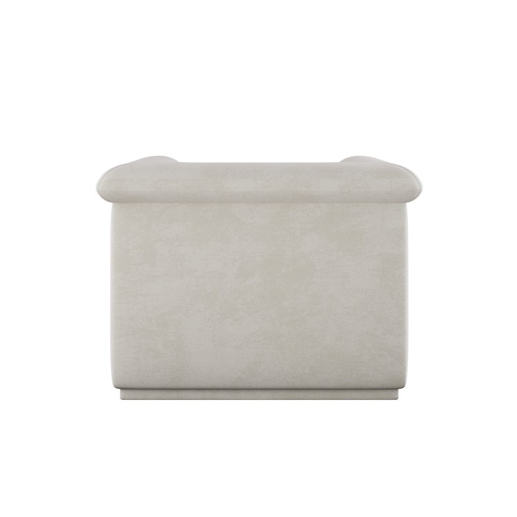 Cream Chenille Armchair - Caleb 