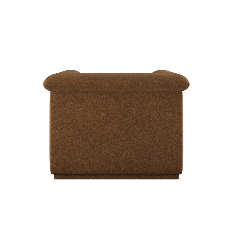 Brown Chenille Armchair - Caleb 