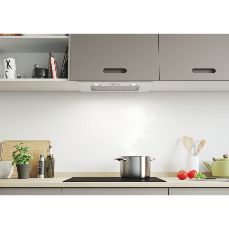 Candy 52cm Canopy Cooker Hood - White
