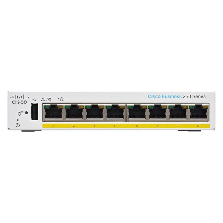 Cisco Bus 250 SmtSwitch 8p GE PoE Ext PSU Network Switch