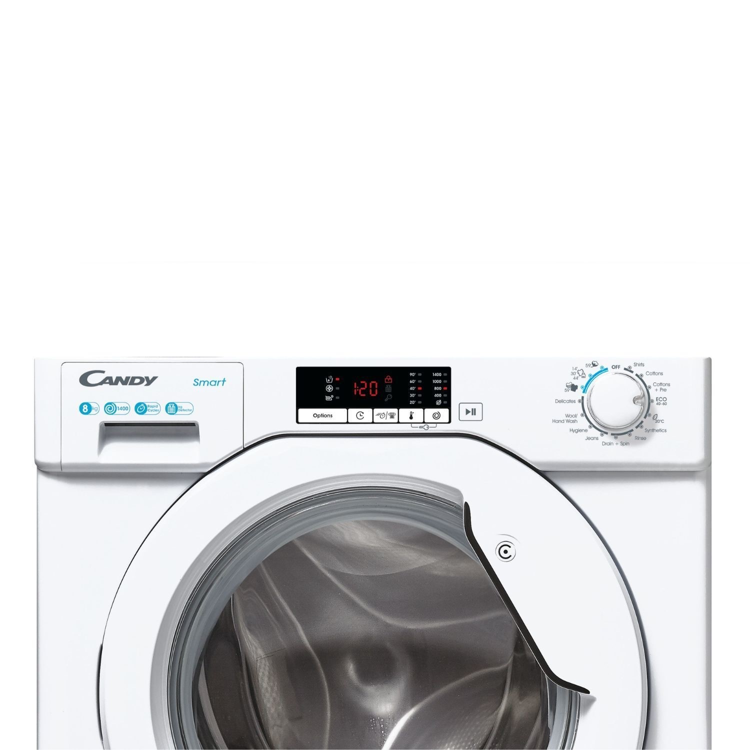 Candy Smart 8kg 1400rpm Integrated Washing Machine White BuyItDirect.ie
