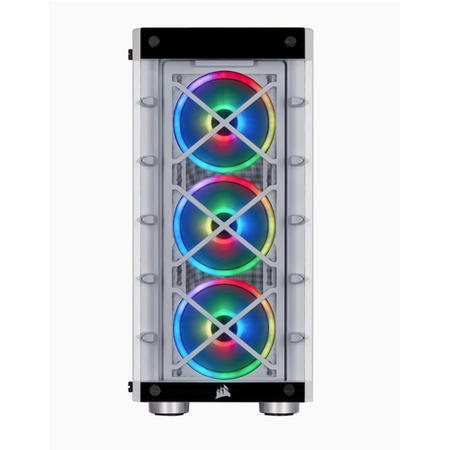 Box Opened Corsair ATX iCUE 465X White Window RGB