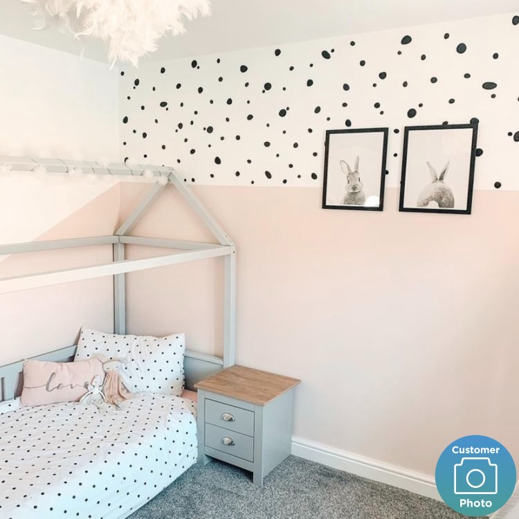 Coco Kids House Bed Frame in Light Grey