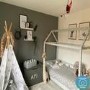 Coco Kids House Bed Frame in Light Grey