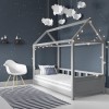 Coco Kids House Bed Frame in Light Grey