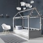 Coco Kids House Bed Frame in Light Grey