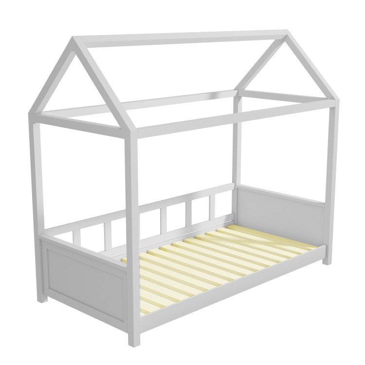 Coco Kids House Bed Frame in Light Grey