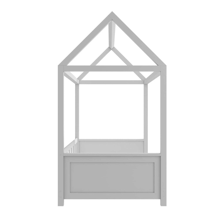 Coco Kids House Bed Frame in Light Grey