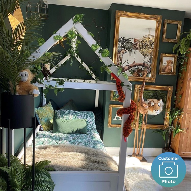 Coco Kids House Bed Frame in Light Grey