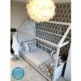 Coco Kids House Bed Frame in Light Grey
