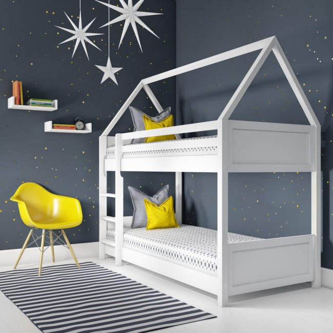 House Bunk Bed in White - Coco