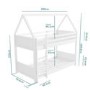 House Bunk Bed in White - Coco