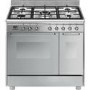 Smeg Cucina 90cm Dual Fuel Range Cooker - Stainless Steel