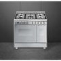 Smeg Cucina 90cm Dual Fuel Range Cooker - Stainless Steel