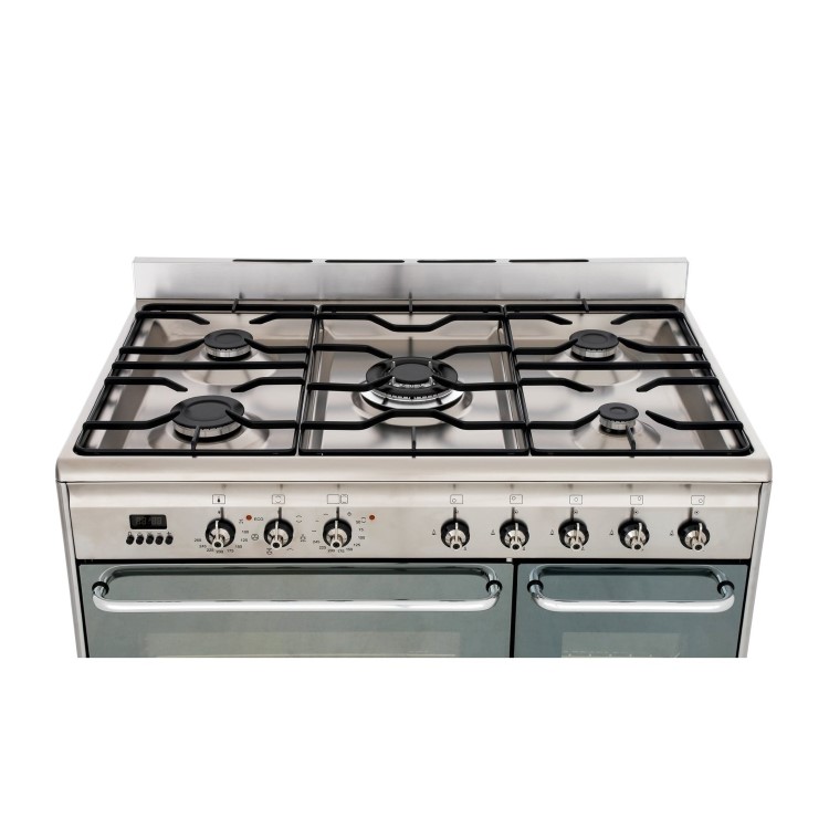 Smeg Cucina 90cm Dual Fuel Range Cooker - Stainless Steel