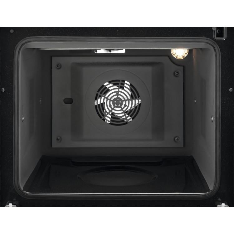 AEG 60cm Electric Double Oven Cooker with Induction Hob - Black