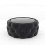 Dark Grey Velvet Ottoman Coffee Table with Button Detail - Clio