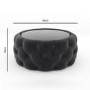 Dark Grey Velvet Ottoman Coffee Table with Button Detail - Clio