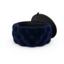 Navy Ottoman Coffee Table with Glass Top - Clio