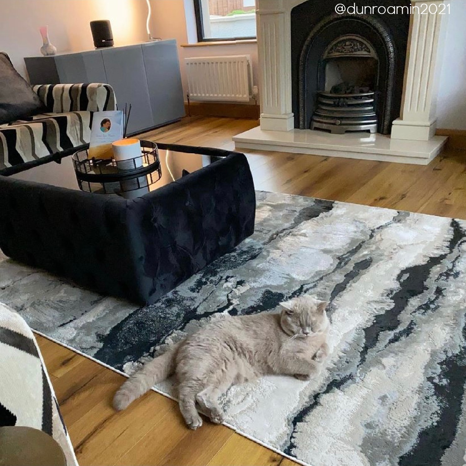 Black Velvet Ottoman Coffee Table with Glass Top Clio Page 1 BuyItDirect.ie