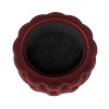 Large Round Red Velvet Ottoman Pouffe - Clio