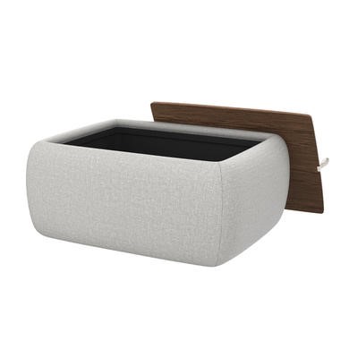 Rectangle Light Grey Upholstered Ottoman Coffee Table Clio Itdirect Ie Rectangle Light Grey Upholstered, Light Grey Ottoman Coffee Table