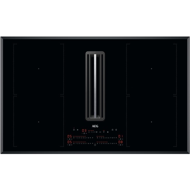 AEG CCE84751FB 8000 Series 83cm 4 Zone Venting Induction Hob With Double Bridge Zones - Recirculation Only