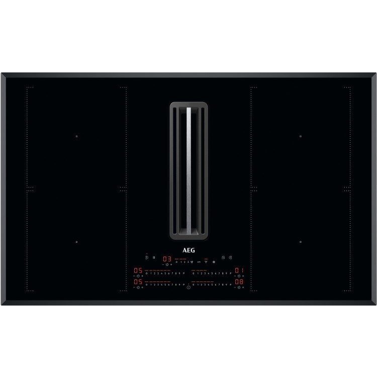 Refurbished AEG 8000 Series CCE84751FB 83cm 4 Zone Venting Induction Hob Recirculation Only