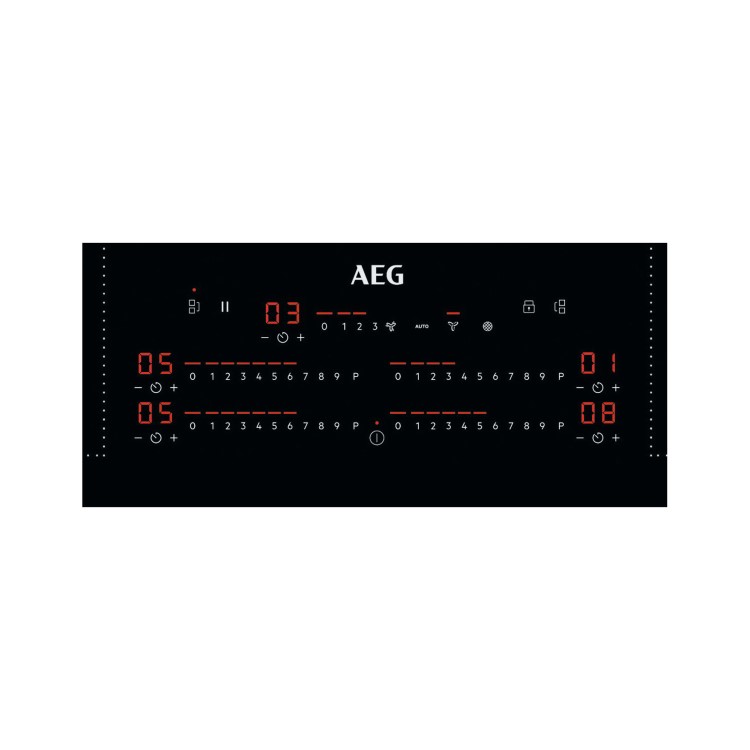 Refurbished AEG 8000 Series CCE84751FB 83cm 4 Zone Venting Induction Hob Recirculation Only