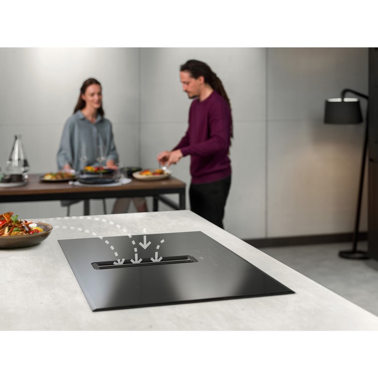 Refurbished AEG 8000 Series CCE84751FB 83cm 4 Zone Venting Induction Hob Recirculation Only