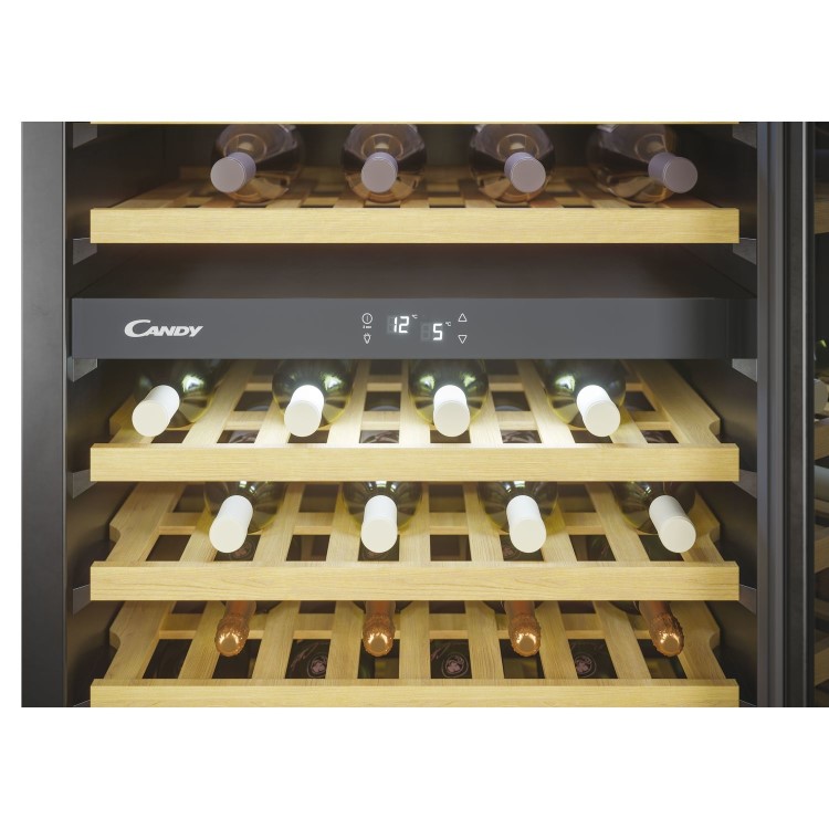 Candy 46 Bottle Dual Zone Wine Cooler - Black