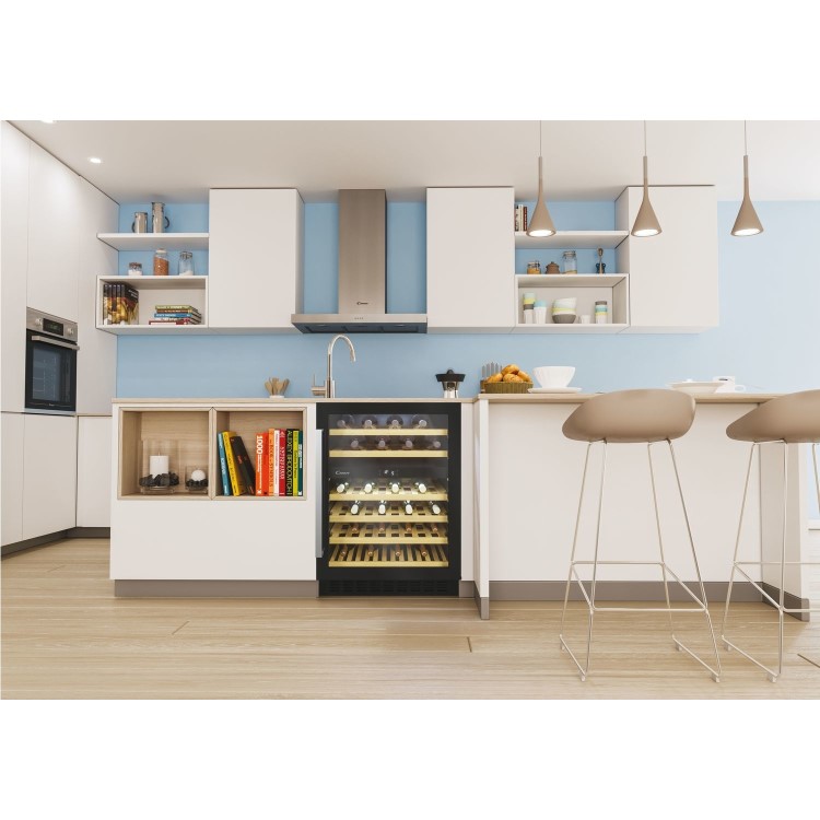 Candy 46 Bottle Dual Zone Wine Cooler - Black