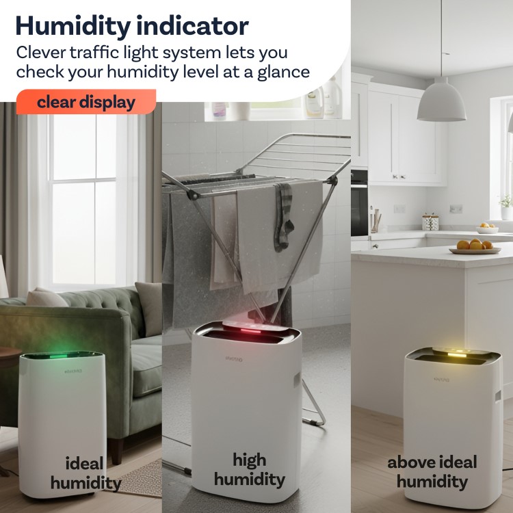 electriQ Essential 10 Litre Laundry Dehumidifier with Air Purifier