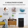 Refurbished electriQ 20 Litre Black Low Energy UV Antibacterial Dehumidifier with HEPA Air Purifier