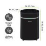 Refurbished electriQ 20 Litre Black Low Energy UV Antibacterial Dehumidifier with HEPA Air Purifier