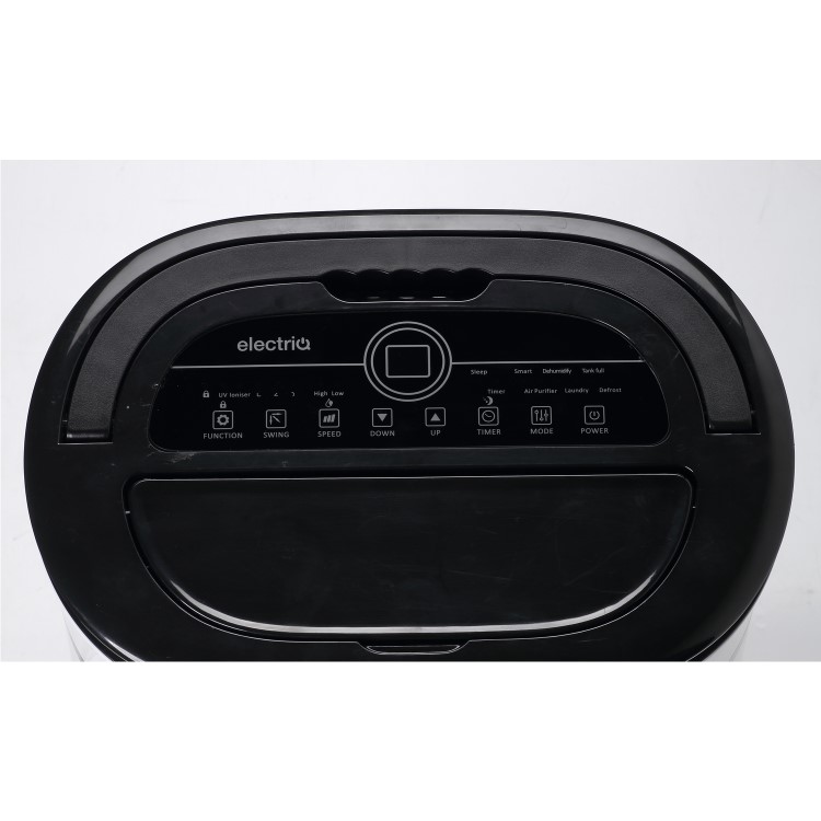 Refurbished electriQ 12 Litre Black Low Energy UV Antibacterial Dehumidifier CD12LEB