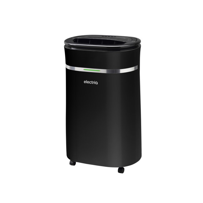 electriQ 12L Low-Energy Quiet Anti Bacterial Dehumidifier and HEPA Air Purifier - Black