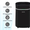electriQ 12L Low-Energy Quiet Anti Bacterial Dehumidifier and HEPA Air Purifier - Black