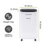 electriQ Essential 12L Quiet Low-Energy Smart Dehumidifier