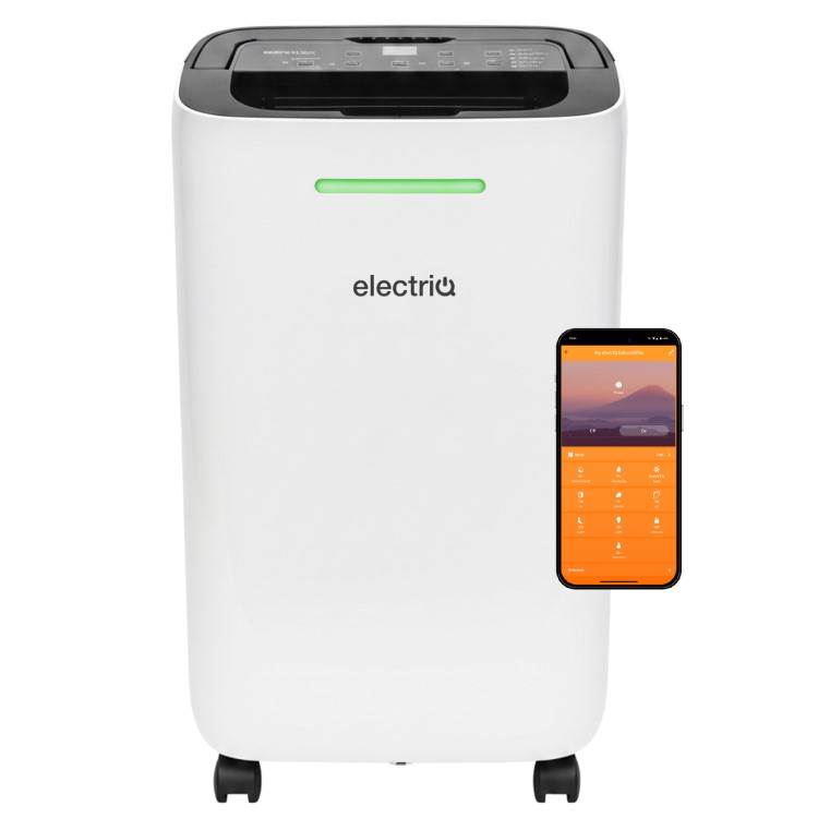 electriQ Essential 12L Quiet Low-Energy Smart Dehumidifier