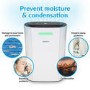 GRADE A1 - electriQ 12 Litre Dehumidifier for 3 bed house with Digital Humidistat and Air Purifier