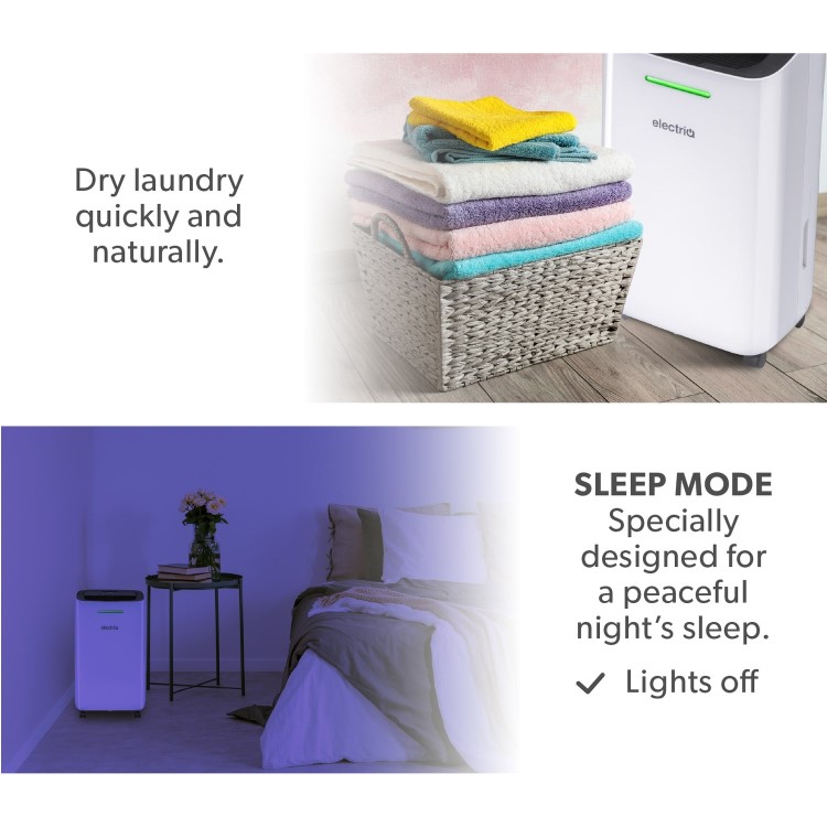 Refurbished electriQ 12L Dehumidifier with Air Purifier