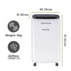Refurbished electriQ 12 Litre Dehumidifier with Digital Humidistat and Air Purifier CD12P