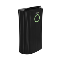 Refurbished electriQ 12 litre Low Energy Premium Black Dehumidifier for up to 3 bed house with Digital Humidistat and UV Plasma Air Purifier