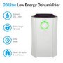 GRADE A1 - electriQ 20 Litre Low Energy Anti-Bacterial Best Buy Dehumidifier for 2 to 5 Bed Homes - CD20LE-V2