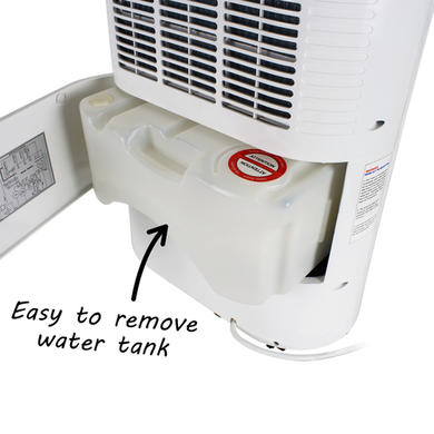 GRADE A1 - electriQ 20L Low Energy Anti-Bacterial Dehumidifier for 2 to 5 bed houses - WHICH Best Buy CD20LE-V2