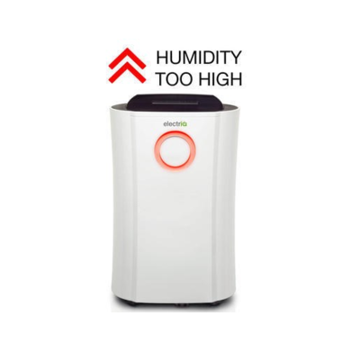 GRADE A1 - electriQ 20L Low Energy Anti-Bacterial Dehumidifier for 2 to 5 bed houses - WHICH Best Buy CD20LE-V2