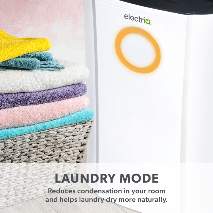 Refurbished electrIQ 20L Low Energy Dehumidifier with Air Purifier and UV Sterilisation