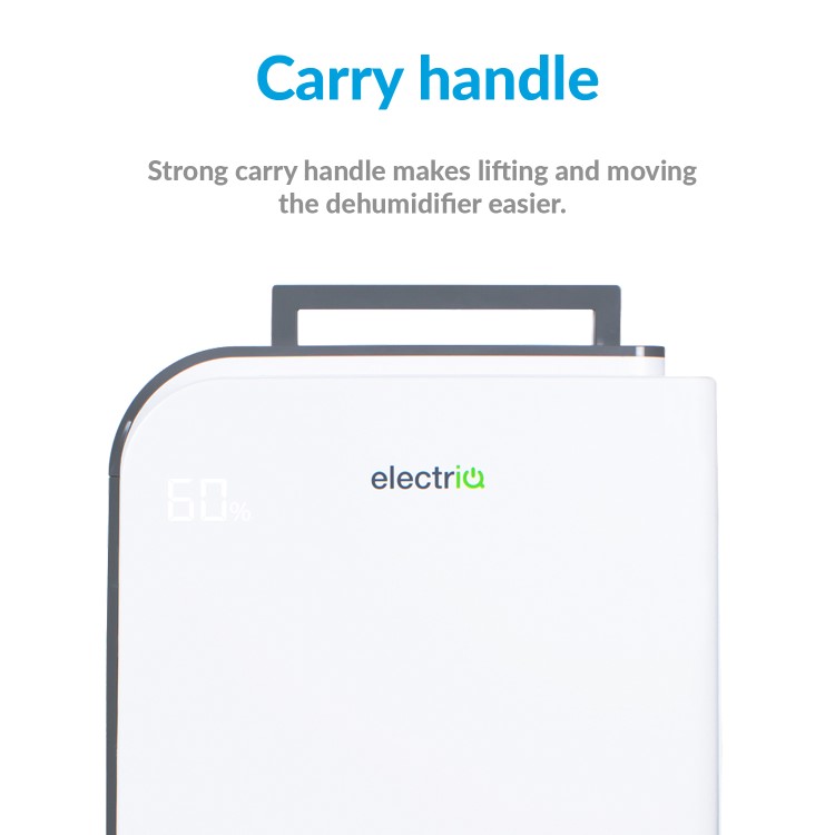 Refurbished electriQ 25 litre Low Energy WIFI Smart Dehumidifier with True HEPA and UV Air Purifier