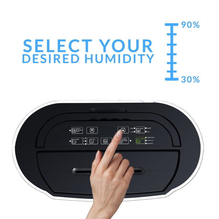 Refurbished electriQ 20 Litre Low Energy UV Antibacterial Dehumidifier with HEPA Air Purifier